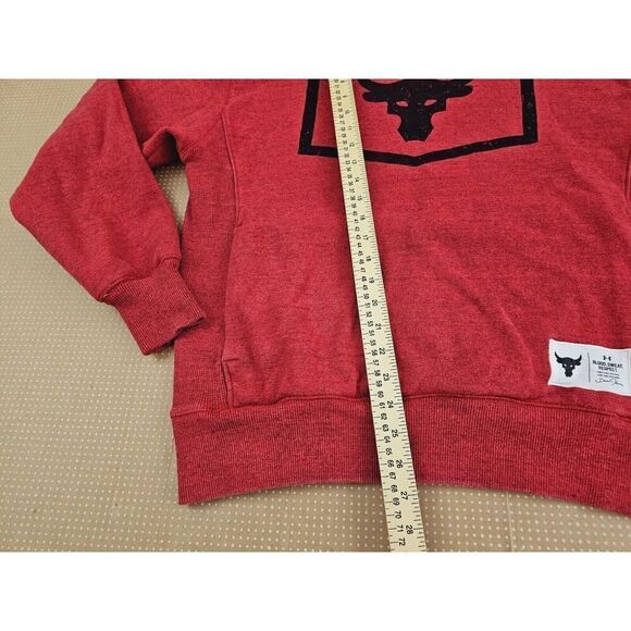 Under Armour Project Rock Hoodie Men's Size Medium Red Sweatshirt Gym Training - Picture 8 of 12